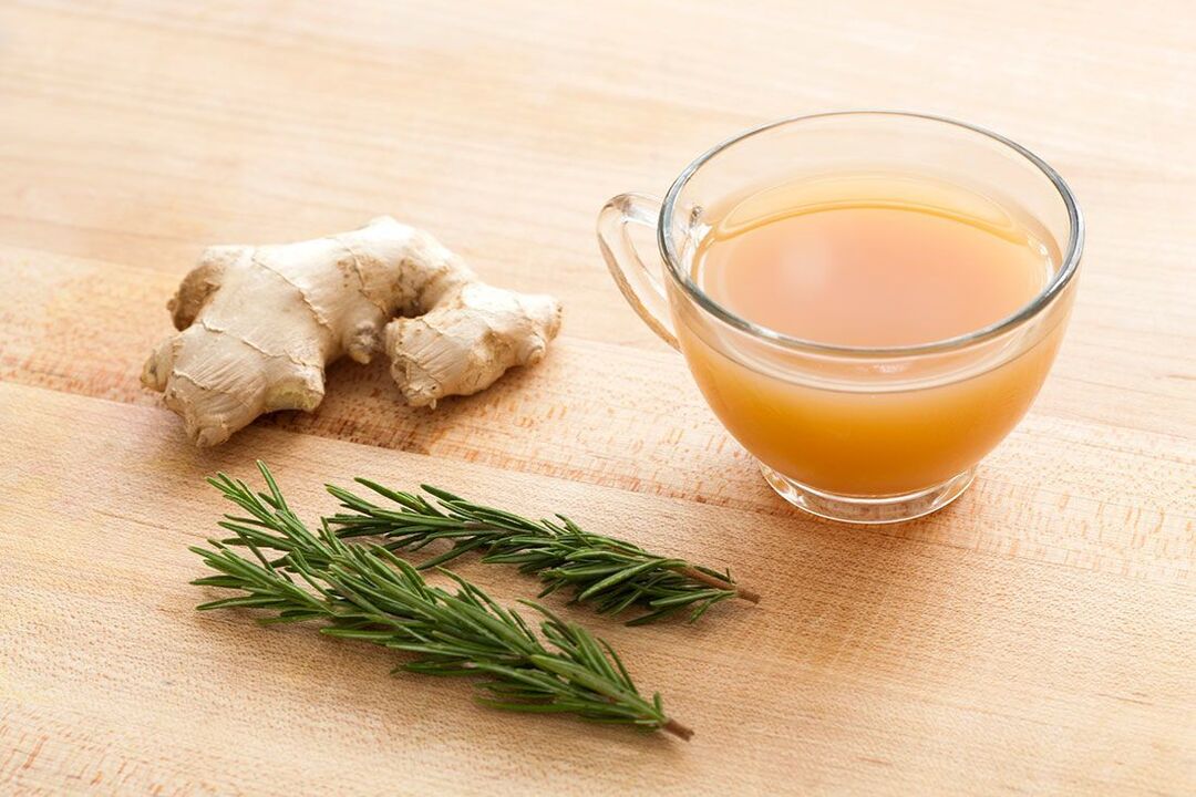 conifer broth with ginger from pests