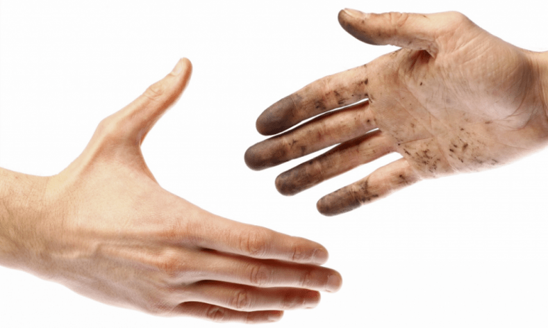 dirty hands as a cause of parasite infection